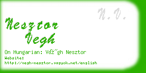 nesztor vegh business card